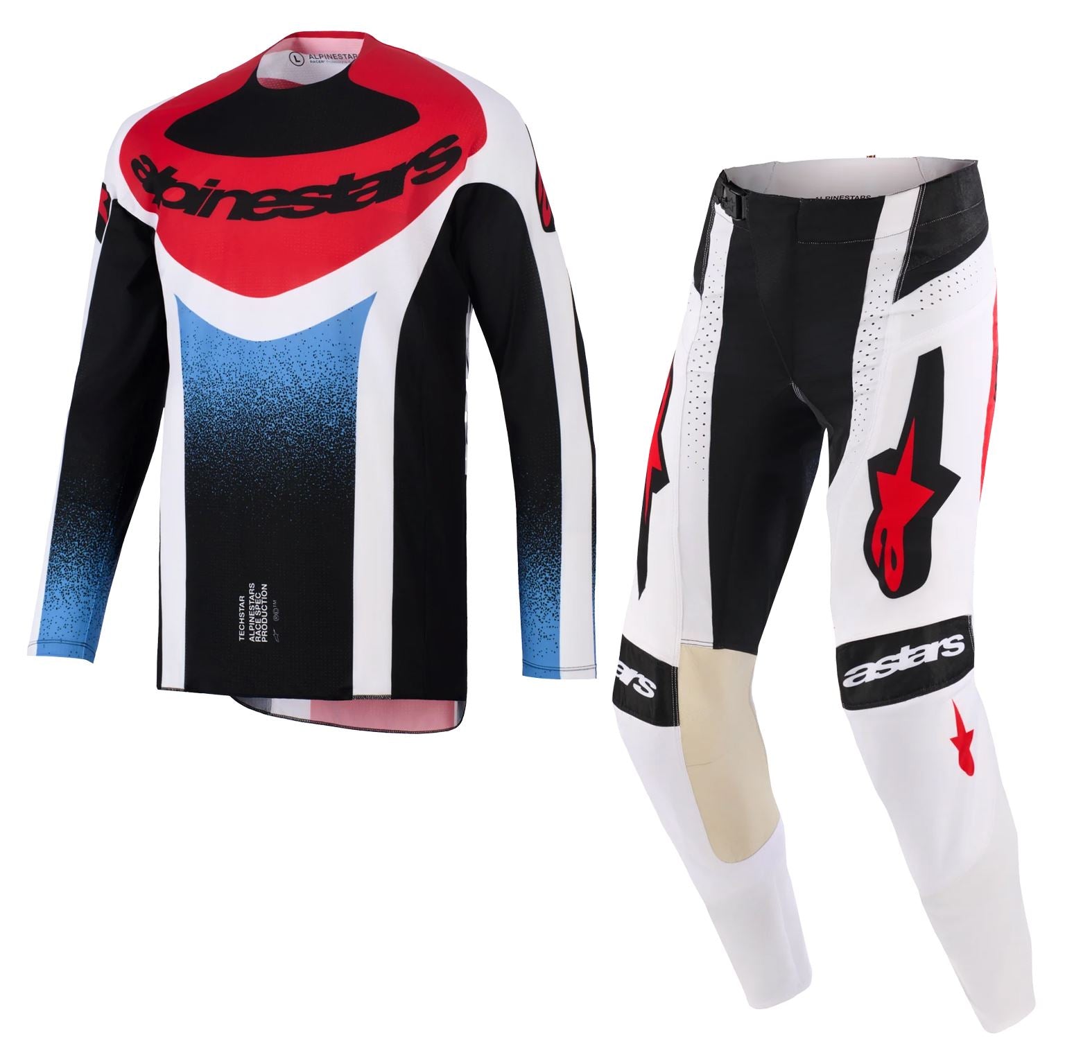 Alpinestars 2026 Techstar Knif Motocross Combo Kit Black White Red